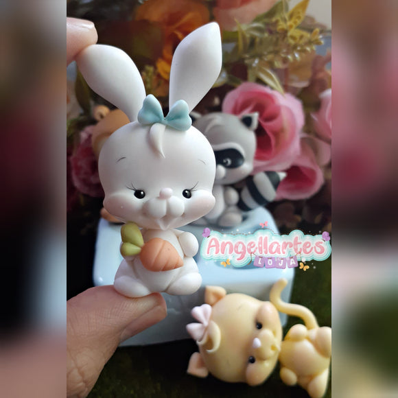 Silicone Mold Mini Coelho  - Bunny - Collection  Angellartes