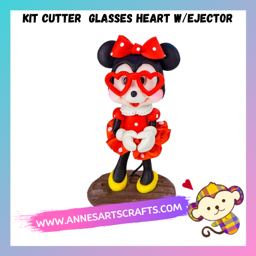 Kit Cutter Glasses Heart With Ejector