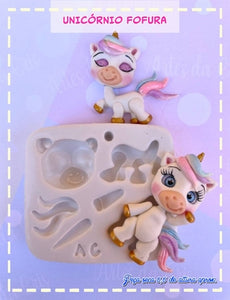 Silicone Mold Unicórnio Fofuras - Cute Unicorn Collection Artes da Cris
