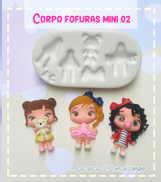 Silicone Mold Corpo Fofuras Mini 2 -  Body Cuteness Mini 2 - Artes da Cris Collection
