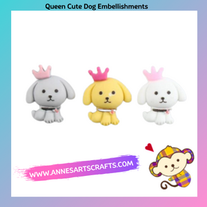 Queen Cute Dog Embellishments