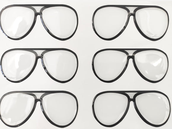 Eyeglasses 3D Stickers - Aviator 524