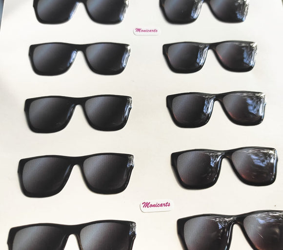 Sunglasses 3D Stickers - Black 525