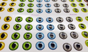 Dragon Eyes 3D Stickers - Ojos, Olhos Resinados - 550-M