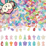 Alphabet Acrylic Pendants Mixed Color Double-Sided Mix Letter Dangle Charms for Bracelet Necklace Jewelry Crafts Making