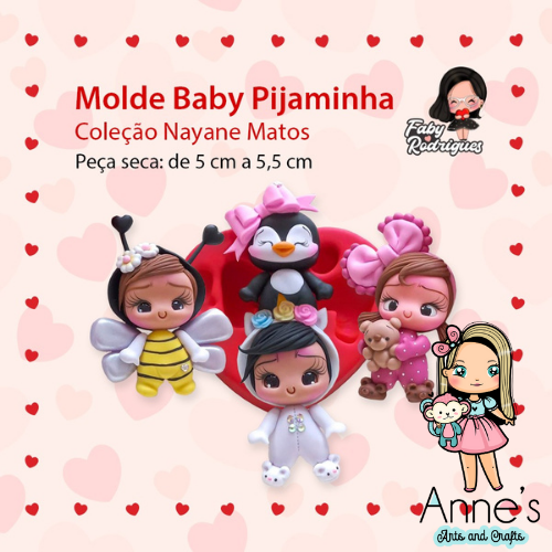 199- Silicone Mold Baby Pijaminha - Baby Pajamas - Faby Rodrigues