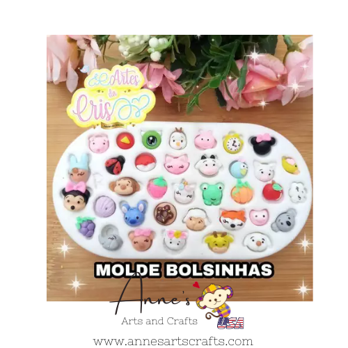 Silicone Mold Bolsinhas - Cute Handbag  - Artes da Cris Collection
