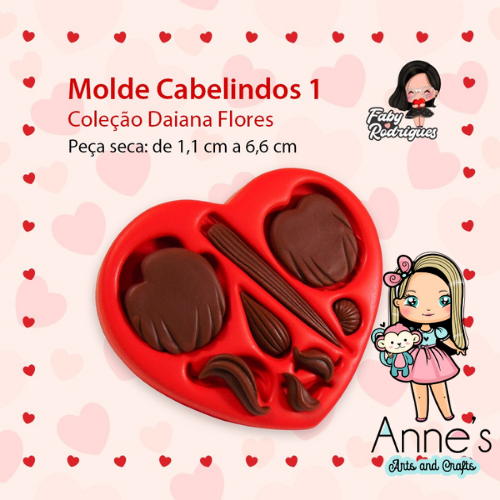 150 - Silicone Mold Cabelindos 1 - Hair 1 - Faby Rodrigues