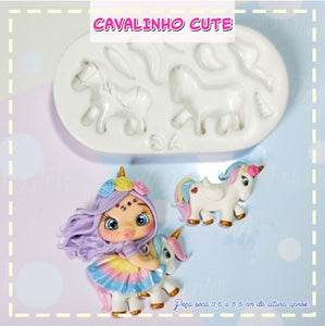 Silicone Mold  Cavalinho Cute - Cute Little Horse  - Artes da Cris Collection