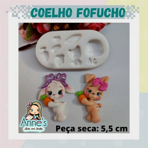 Silicone Mold Coelho Fofucho - Fluffy Bunny  - Artes da Cris Collection