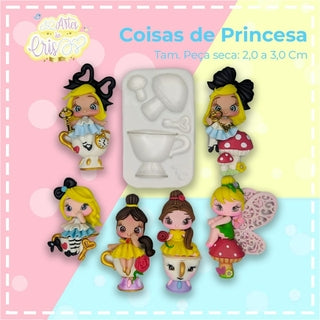 Silicone Mold Coisas de Princesas - Princesses Stuff- Artes da Cris Collection