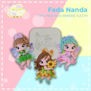 Silicone Mold  Fada Nanda  - Nanda Fairy  - Artes da Cris Collection