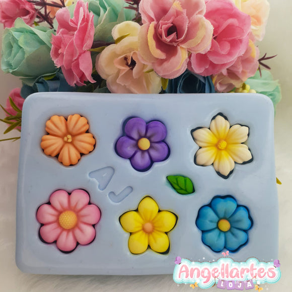 Silicone Mold Flores - Flowers -  Collection  Angellartes