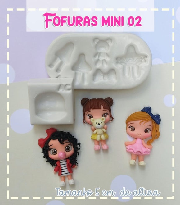 Silicone Mold  Fofuras Mini 02 - Cuteness Mini 02  - Artes da Cris Collection