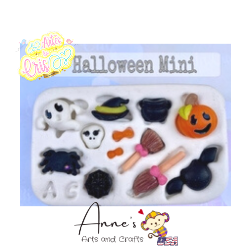 Silicone Mold  Halloween Cute Mini  - Artes da Cris Collection