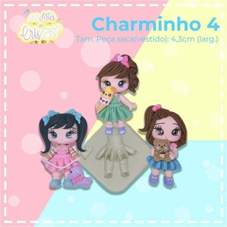 Silicone Mold Menina Charminho 4 - Charming Girl 4 -  Artes da Cris Collection