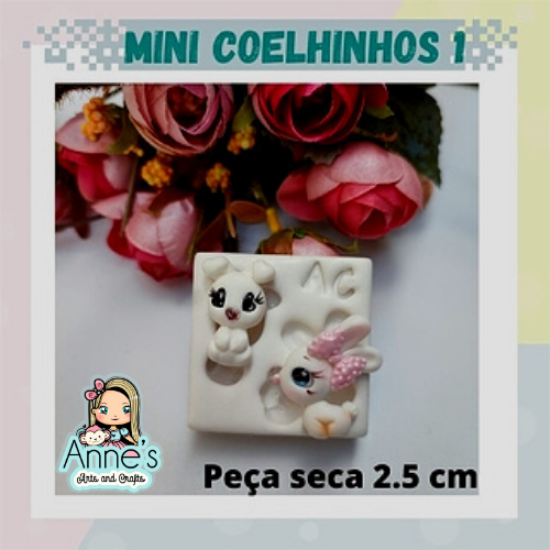 Silicone Mold Mini Coelhinhos 1 - Little Bunny 1 - Collection  Artes da Cris