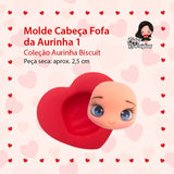 399 - Silicone Mold Cabeça Fofa Aurinha 1 - Cute Head Aurinha 1 by Aurinha Biscuit