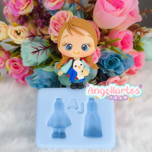 Silicone Mold Princesas 4  - Princess 4 - Collection  Angellartes