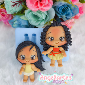 Silicone Mold Princesas 7  - Princess 7 - Collection  Angellartes