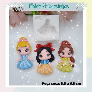 Silicone Mold Princesinhas -Little Princesses  - Artes da Cris Collection