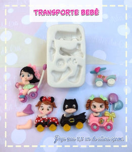 Silicone Mold Transporte Bebe - Baby Carriage - Artes da Cris Collection