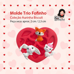 402 - Silicone Mold Trio de Fofinhos - Trio Cuddly